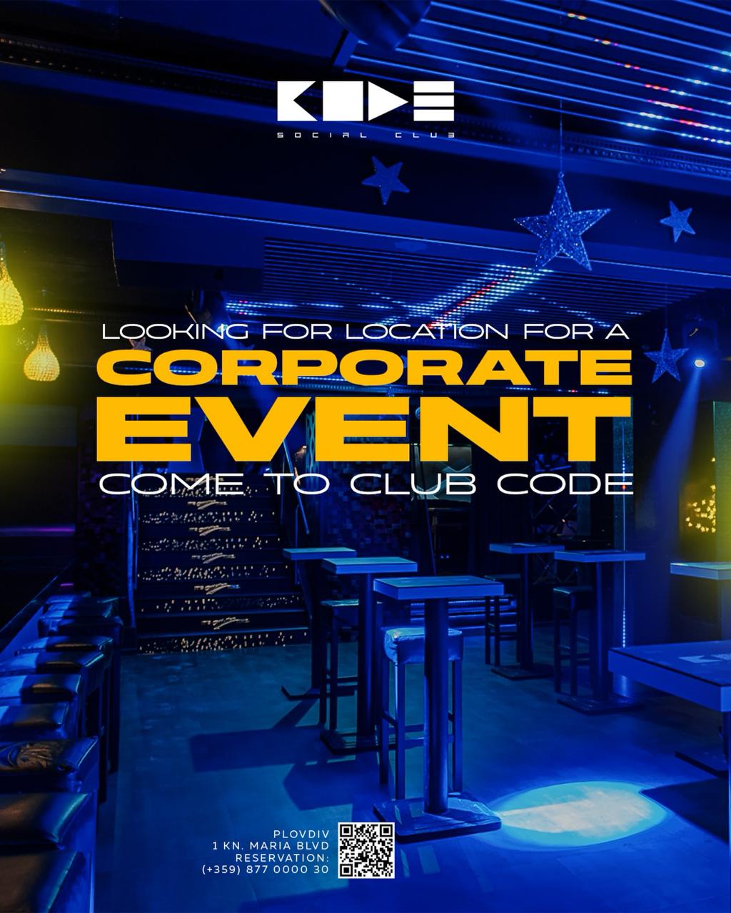 Корпоративни събития at Club CODE Plovdiv